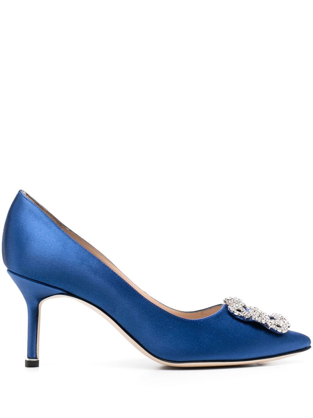 Manolo Blahnik Hangisi Pumps mit Kristallen 60mm - Blau von Manolo Blahnik