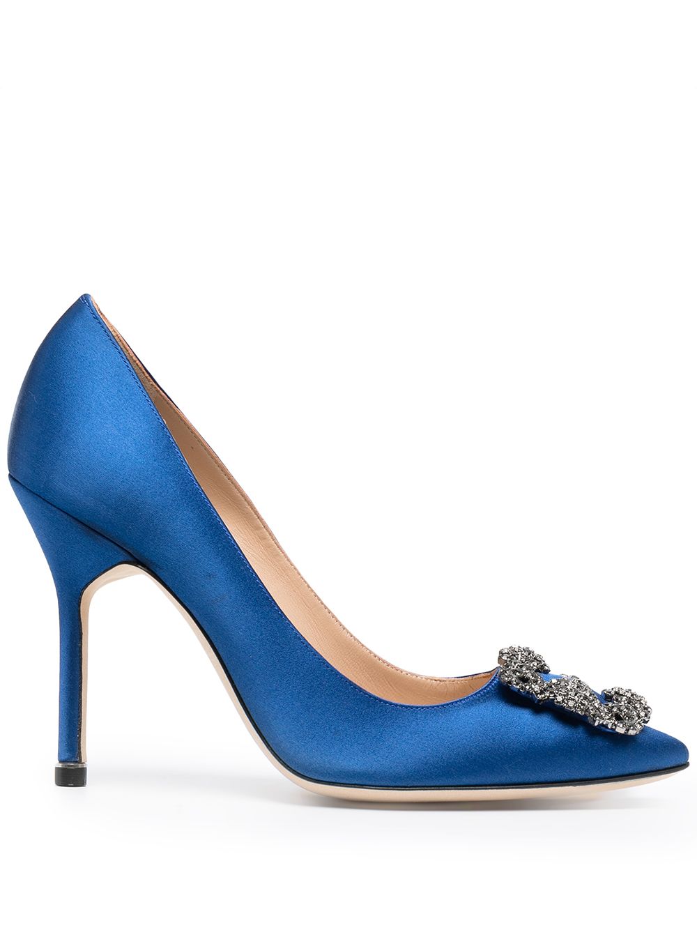 Manolo Blahnik Hangisi Pumps mit Kristallen - Blau von Manolo Blahnik