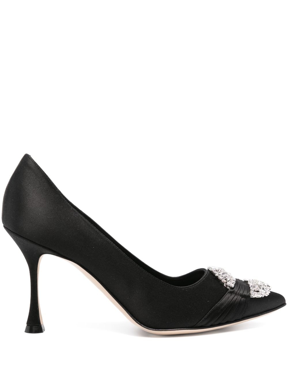 Manolo Blahnik Maida Pumps aus Wildleder 90mm - Schwarz von Manolo Blahnik