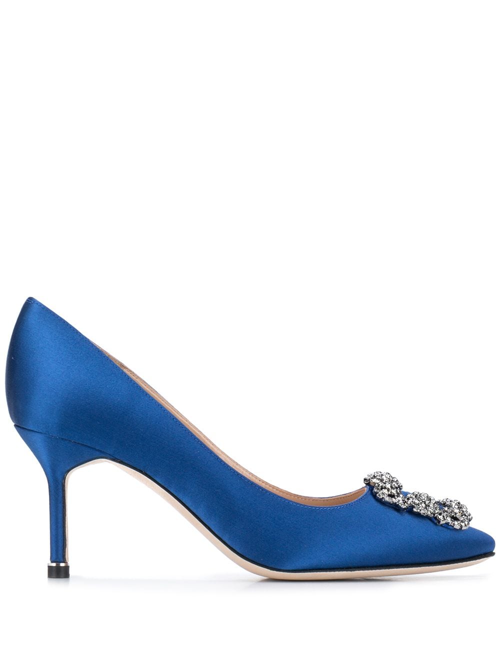 Manolo Blahnik Verzierte 'Hangisi' Pumps, 70mm - Blau von Manolo Blahnik