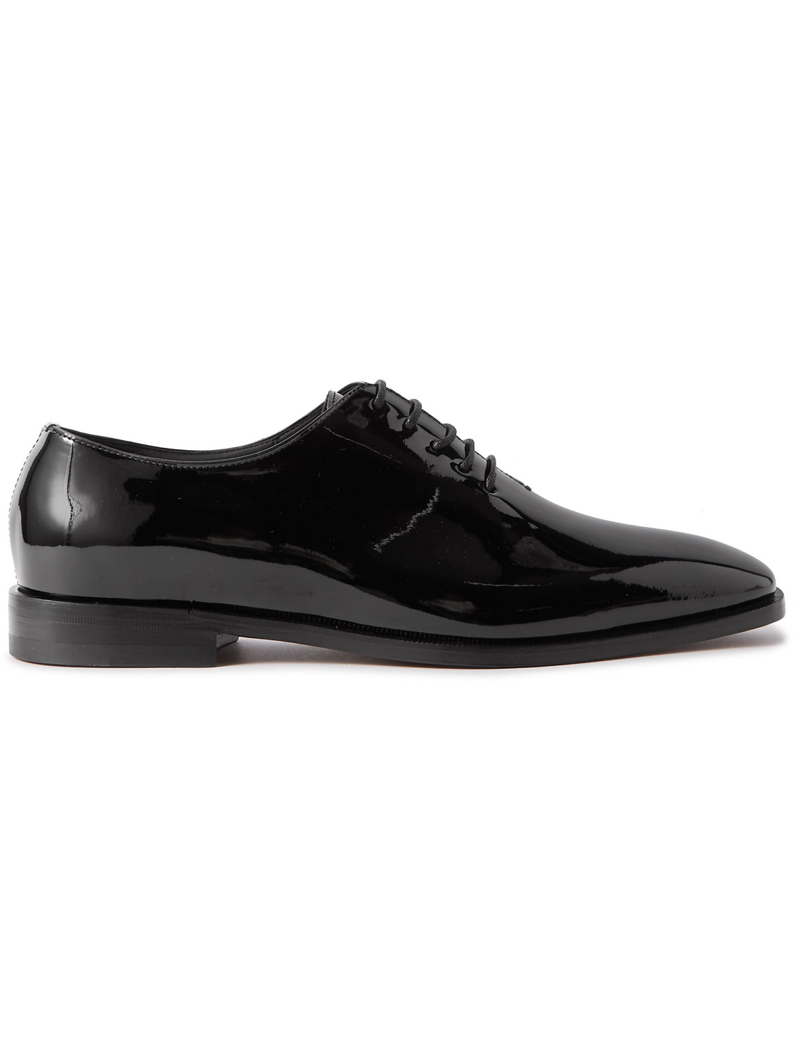 Manolo Blahnik - Whole-Cut Patent-Leather Oxford Shoes - Men - Black - UK 9 von Manolo Blahnik