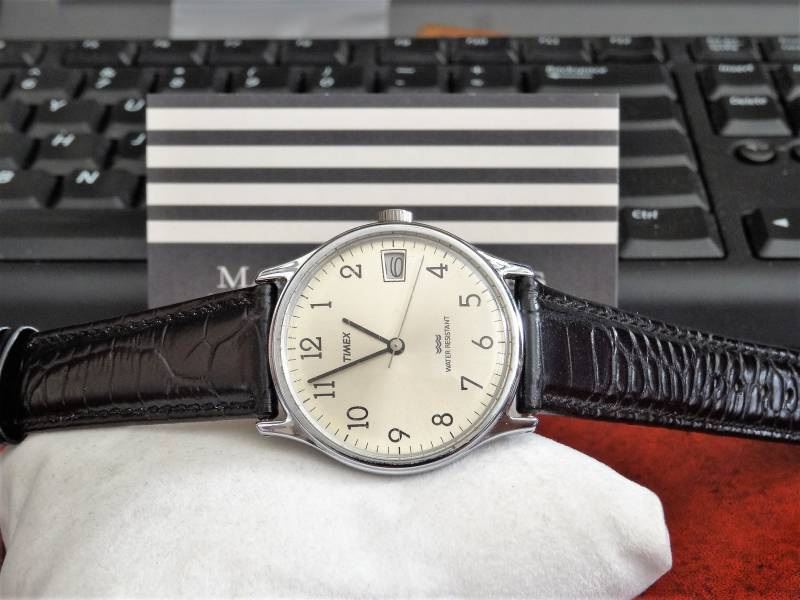 Retro 1980Er Timex W.r. Date Wickeluhr Herrenuhr Mit 18mm Gen. Lederband von ManoloWatches