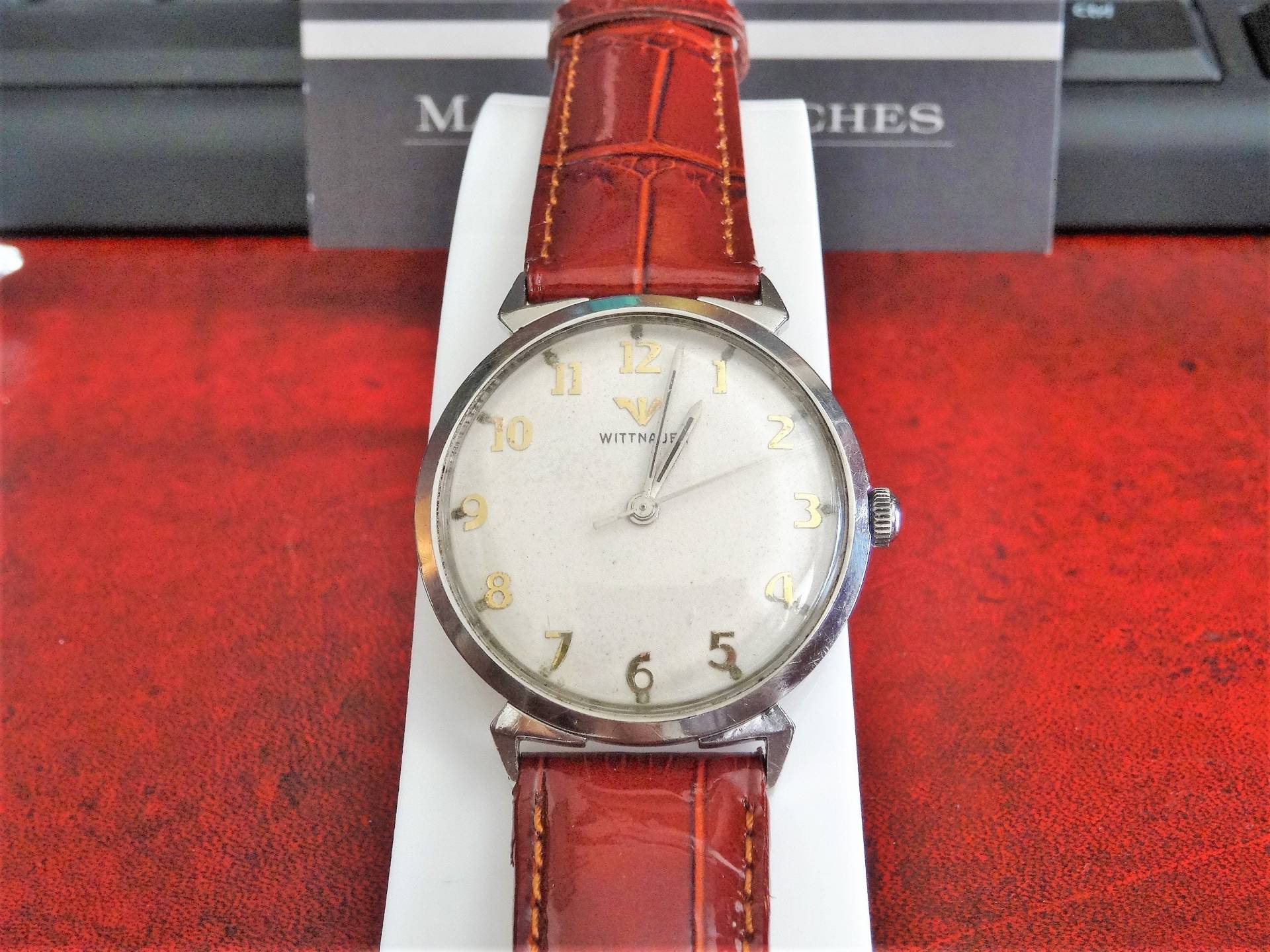 Vintage 1960Er Wittnauer Longines Handaufzug Herrenuhr Mit 18mm Echtlederband von ManoloWatches
