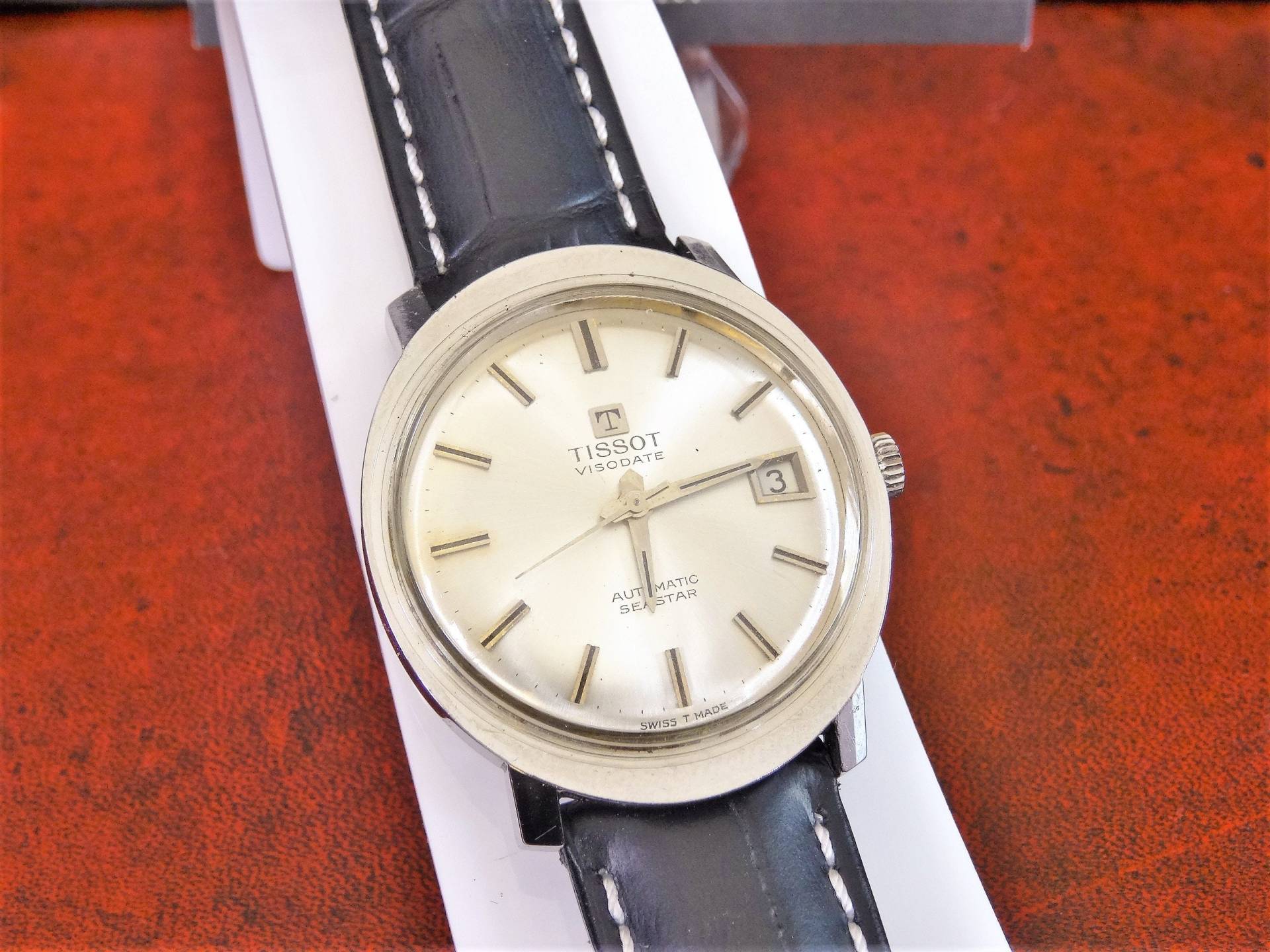Vintage Tissot Visodate Automatik Seastar Schweizer Herrenuhr Mit 18mm Lederband von ManoloWatches