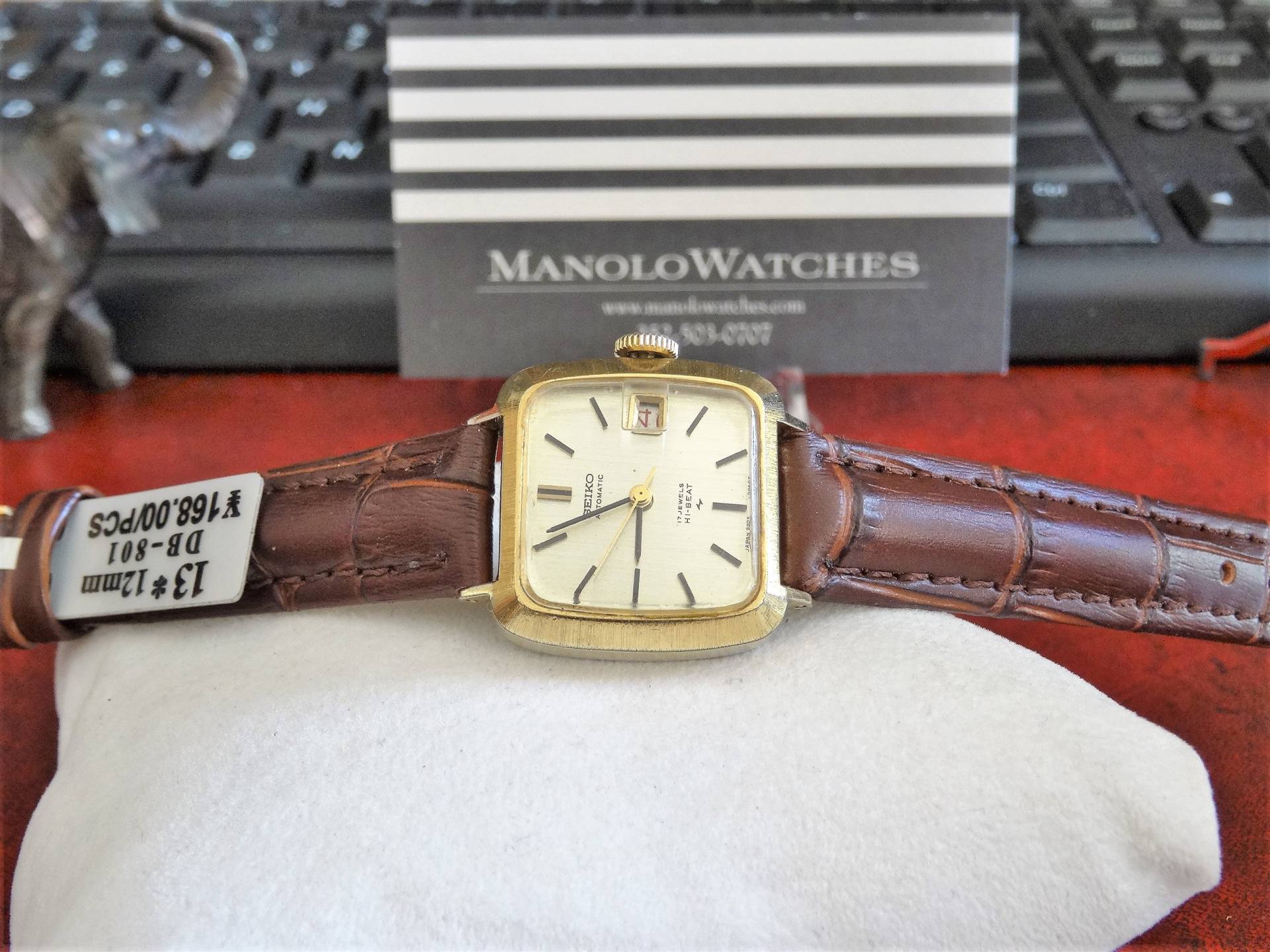 Vtg 1978 Seiko Vergoldet Hi-Beat Automatic 17-Jewels Damenuhr Mit 13mm Band von ManoloWatches