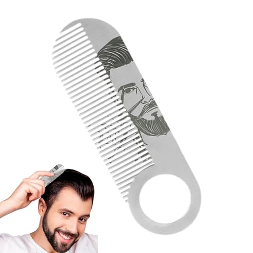 Kleine Bartbürste,Feinzinkiger Bartkamm | Anti-Haken Formwerkzeug Zweifunktions-Haarpflegebürste für Männer Kleine Bartbürste,Feinzinkiger Bartkamm | Anti-Haken Formwerkzeug Zweifunktions-Haarpflegebürste für Männer von Manolyee