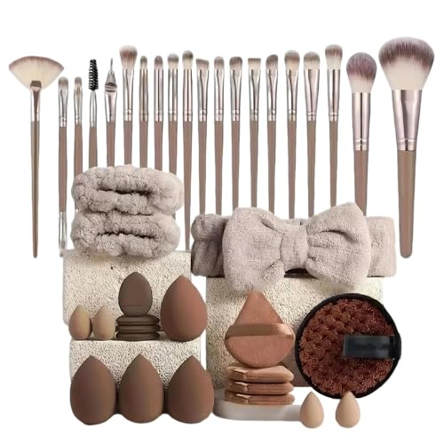 Makeup Pinsel & Werkzeuge,Make-up Pinselsets Für Frauen - Kosmetik Applikator Für Foundation Lidschatten Mädchen Tägliche Nutzung von Manolyee