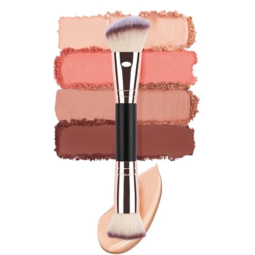 Manolyee Augen-Make-up-Pinsel, Kosmetik-Make-up-Pinsel | Doppelseitiger Lidschatten-Puderpinsel,Travel Foundation Cream Contouring Brush für Flüssigkeit, Puder, Concealer, Creme Manolyee Augen-Make-up-Pinsel, Kosmetik-Make-up-Pinsel | Doppelseitiger Lidschatten-Puderpinsel,Travel Foundation Cream Contouring Brush für Flüssigkeit, Puder, Concealer, Creme von Manolyee