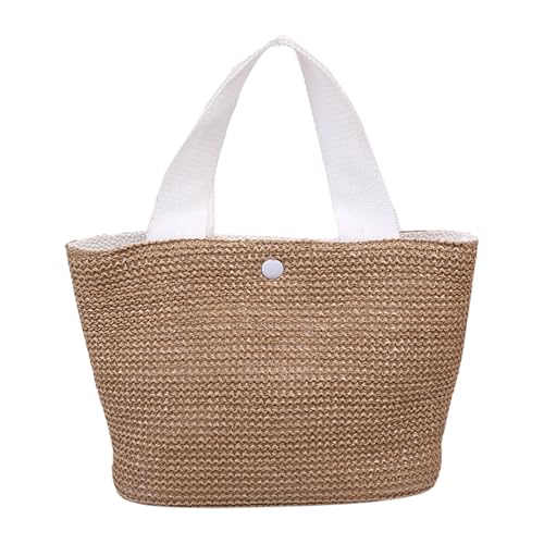 Manolyee Geflochtene Strandtasche,Strandtasche Stroh | Umhängetasche Sanddicht Clutch Geräumige Handtasche Für Party Pendeln Musikfestival Schule Hochzeit Reisen Picknick Einkaufen von Manolyee