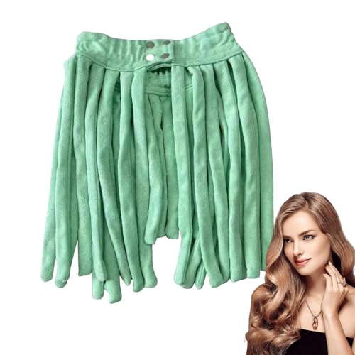 Manolyee Hitzefreie Lockenwickler, Lockenstäbe, Hitzefreier Lockenstab, Stirnband, 2-in-1-Haarstyling-Werkzeuge, Wasserabsorbierender Haarschmuck für Frauen, Nudelformen-Design für Mädchen, wertet von Manolyee