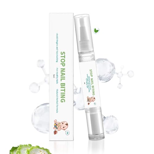 Toddler Nail Biting Polish,Lack Gegen Nägelkauen Für Kinder Und Erwachsene | 5ml 8-Hour Protection All Ages Correct Bad Habits for School Travel Dorm Daycare Kindergarten von Manolyee