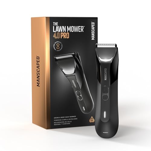 MANSCAPED® The Lawn Mower® 4.0 PRO – Leisten- und Körperhaarschneider, SkinSafe®-Trimmerklinge, wasserdicht, USB-C- und kabelloses Laden kompatibel, Herren-Kugelrasierer mit Reiseverriegelung von MANSCAPED