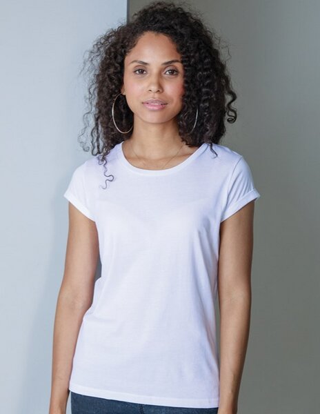 Mantis Damen Roll Sleeve T - Shirt lässig cooles Shirt von Mantis