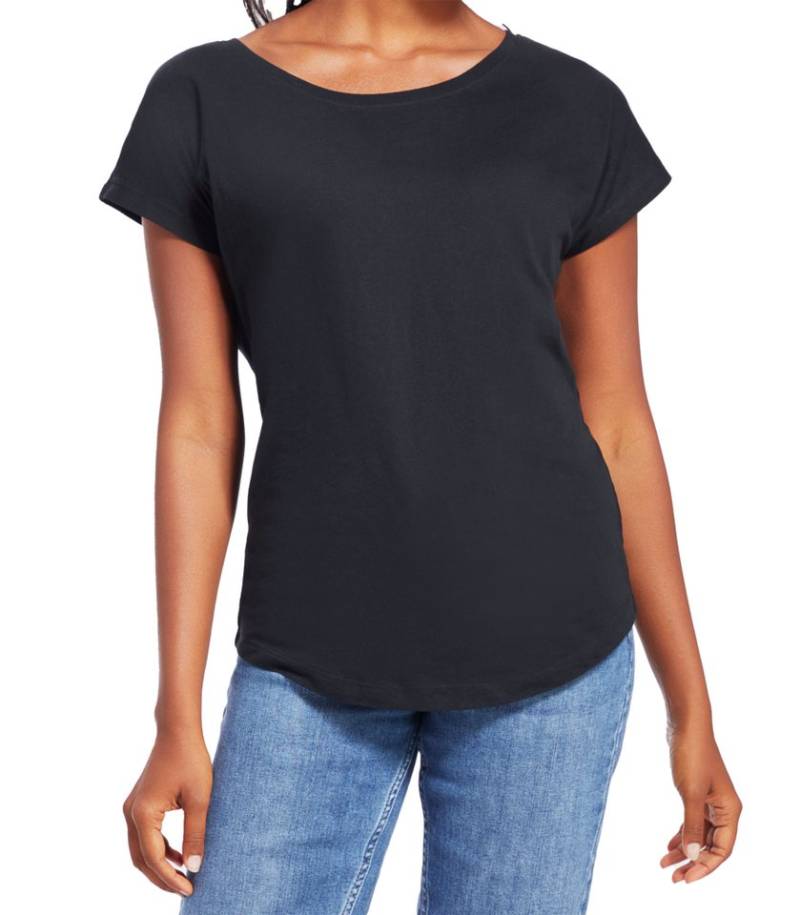 Mantis T-Shirt 1er/2er Pack Damen Loose Fit T-Shirt für Frauen u. Mädchen (1-tlg) Geschwungener Saum von Mantis