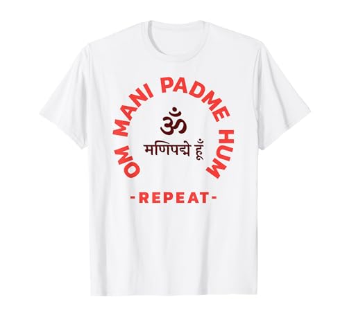 Om Mani Padme Hum - Sanskrit-Mantra T-Shirt von Mantrababa