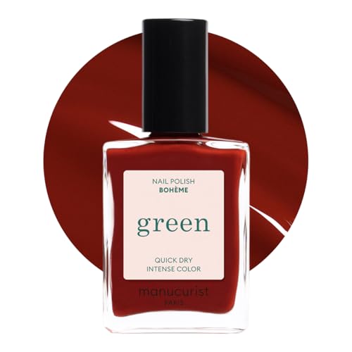 Manucurist Green Bohème Nagellack Rotbraun - Nagellack Schnelltrocknend - Neon Pink Nail Polish - Nägel Selber Machen - Vegan 12-freier - Plant-Based von Manucurist