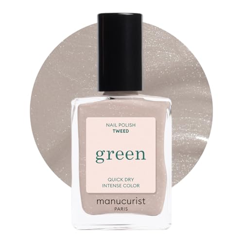 Manucurist Green Tweed Nagellack Grau - Nagellack Schnelltrocknend - Neon Pink Nail Polish - Nägel Selber Machen - Vegan 12-freier - Plant-Based von Manucurist