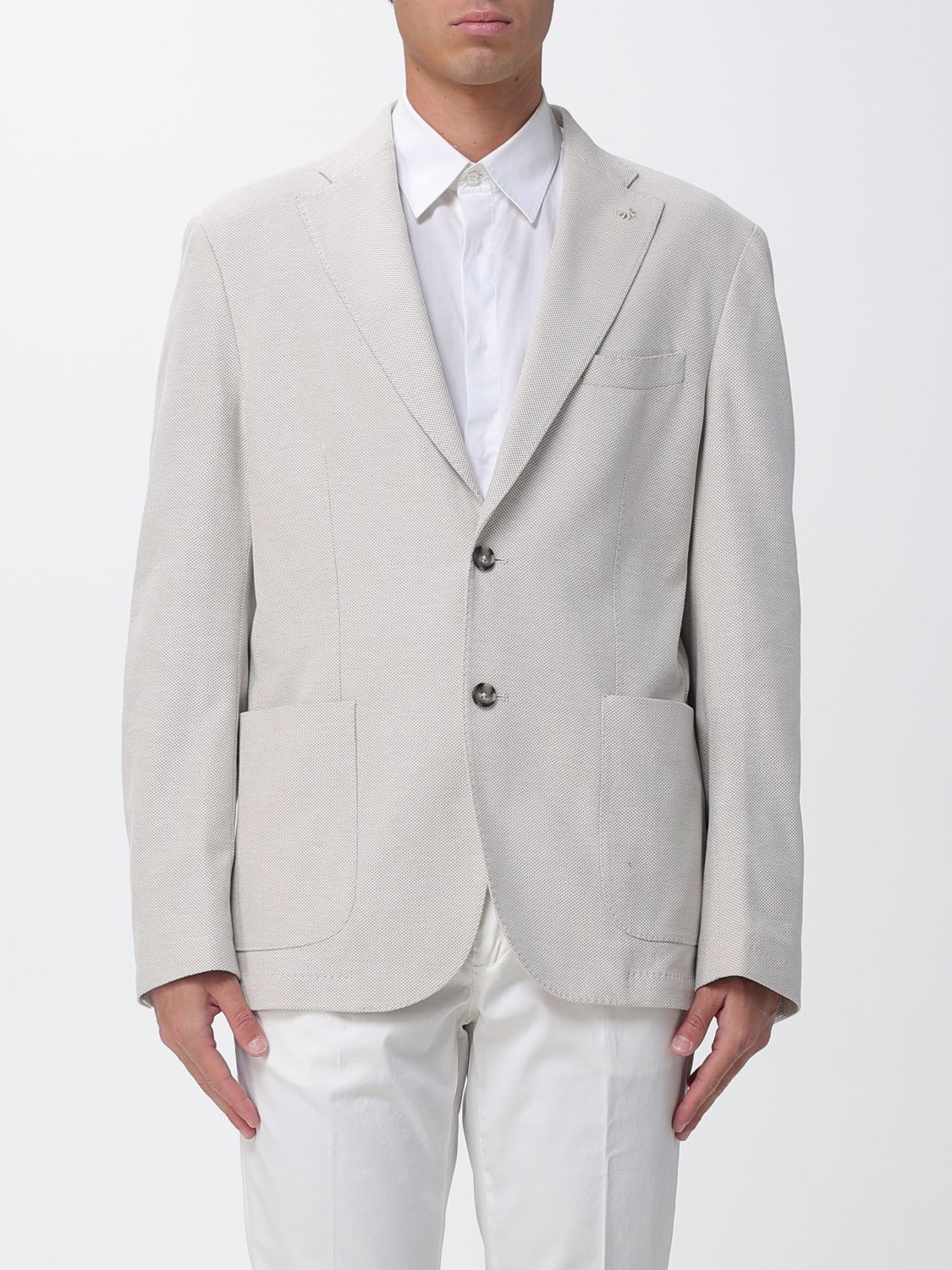 MANUEL RITZ Einreihiger Baumwollblazer von Manuel Ritz