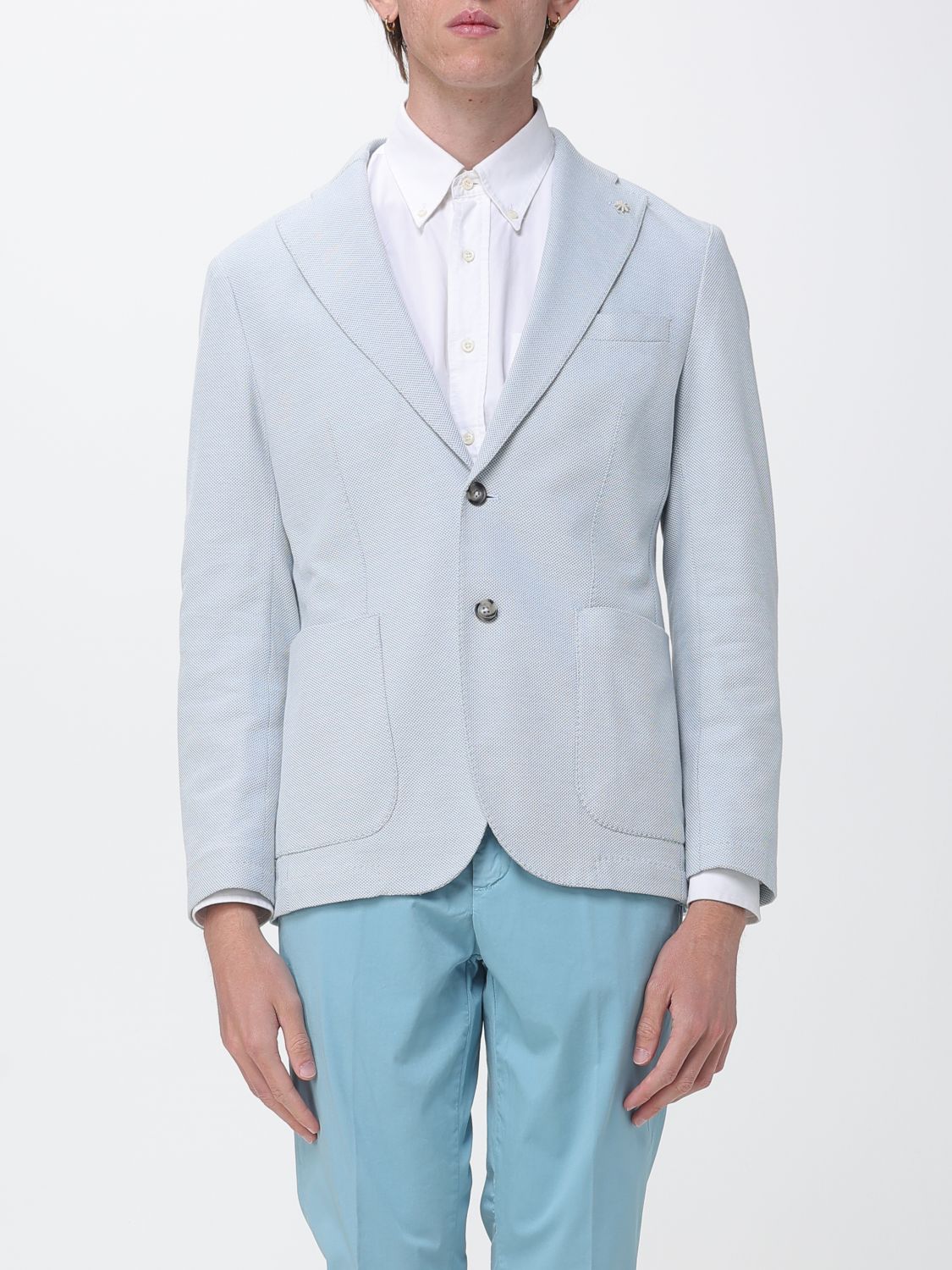 MANUEL RITZ Einreihiger Baumwollblazer von Manuel Ritz