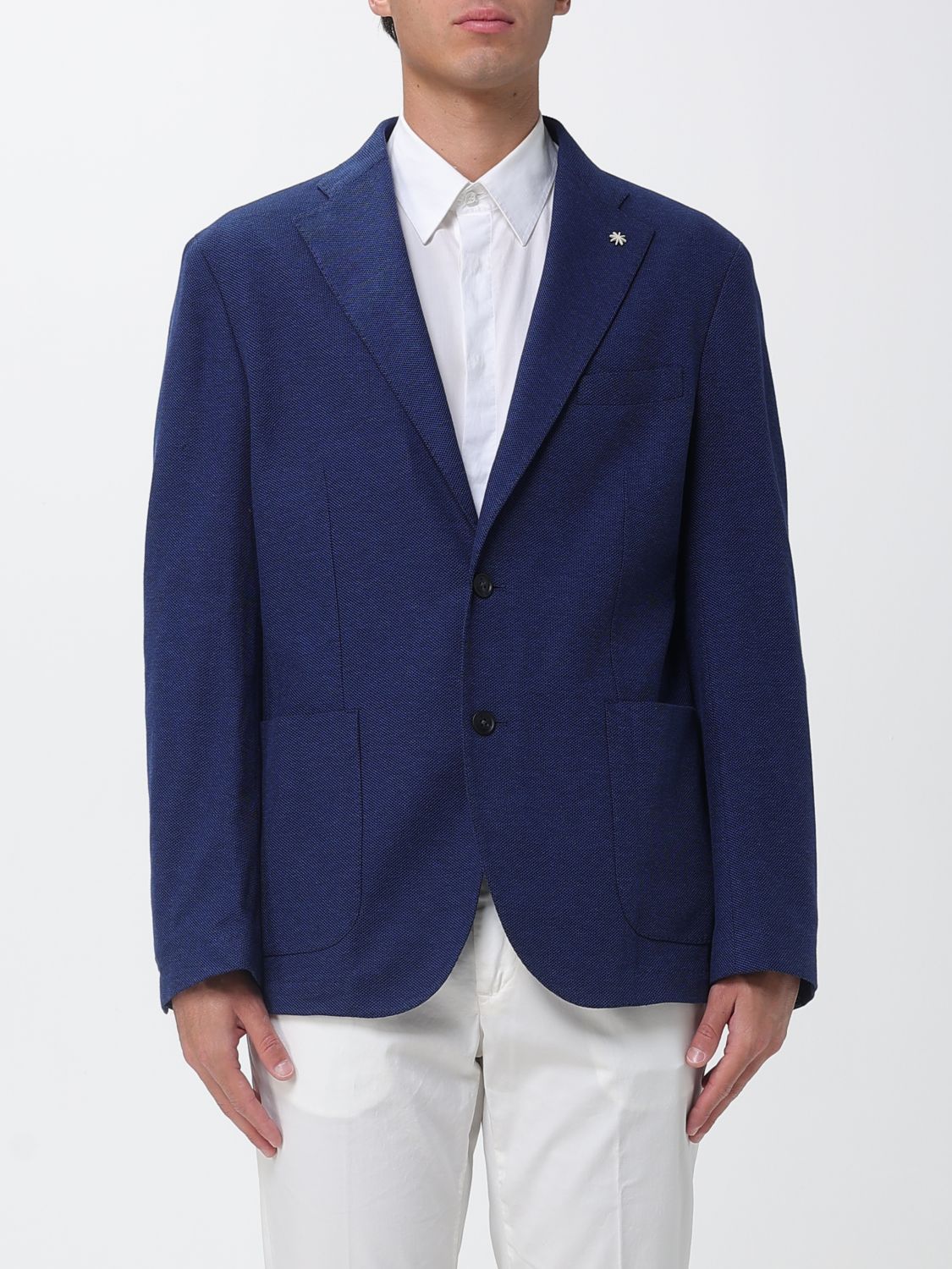 MANUEL RITZ Einreihiger Baumwollblazer von Manuel Ritz