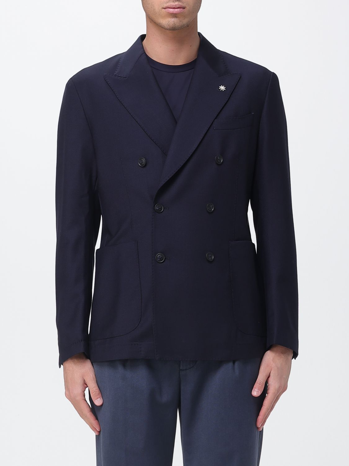 MANUEL RITZ Zweireihiger Blazer aus Wolle von Manuel Ritz