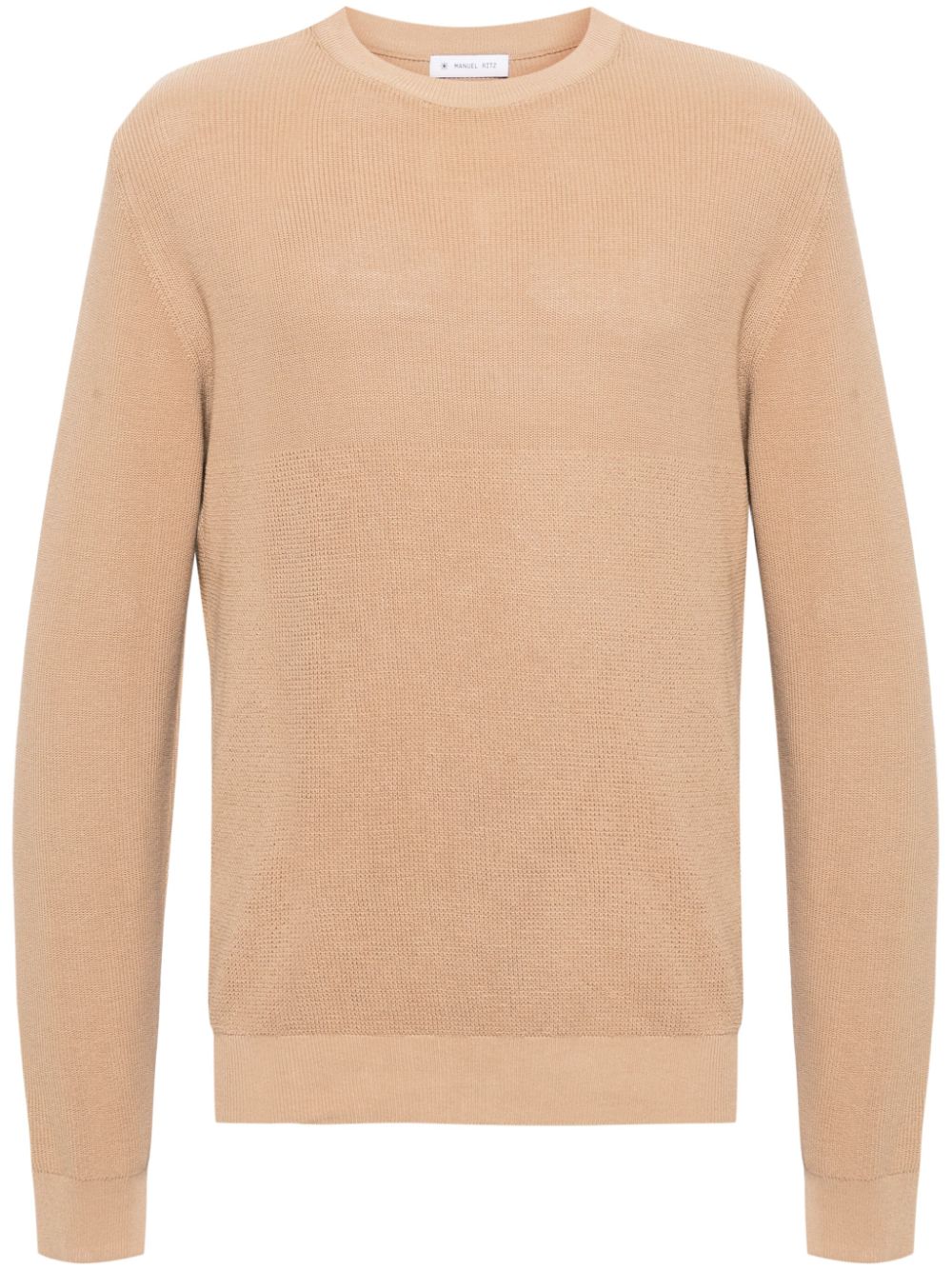 Manuel Ritz Gerippter Pullover - Nude von Manuel Ritz