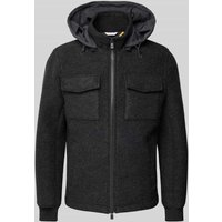 Manuel Ritz Jacke mit Kapuze in Anthrazit Melange, Größe S von Manuel Ritz
