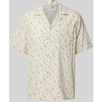 Manuel Ritz Regular Fit Freizeithemd mit Resortkragen in Beige, Größe 40 von Manuel Ritz
