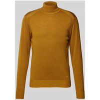 Manuel Ritz Strickpullover mit Rollkragen in Senf, Größe M von Manuel Ritz