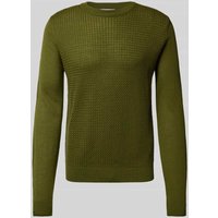 Manuel Ritz Strickpullover mit Rundhalsausschnitt in Ocean, Größe XXL von Manuel Ritz
