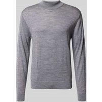 Manuel Ritz Strickpullover mit gerippten Abschlüssen in Hellgrau, Größe XXL von Manuel Ritz