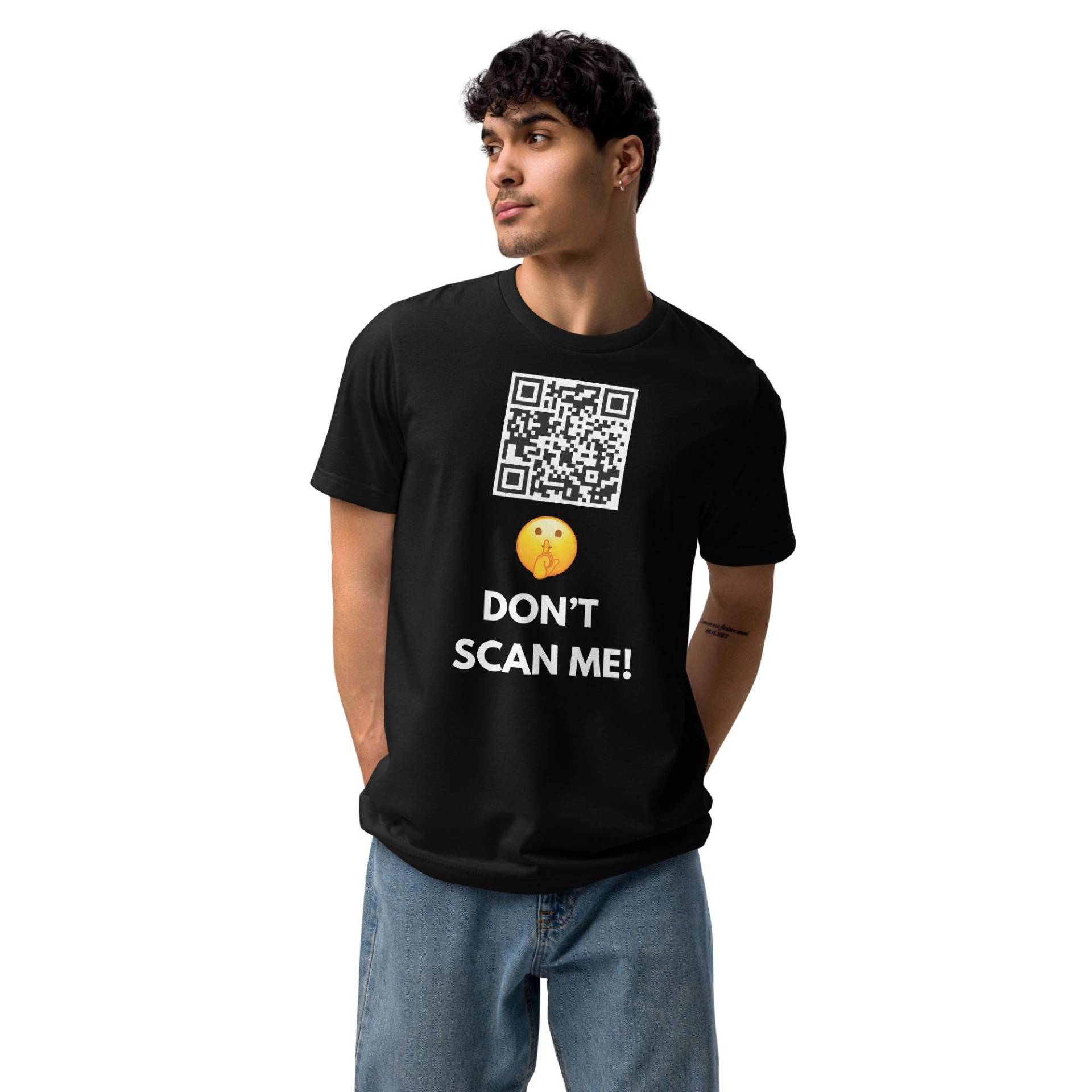 Mewing Qr Meme Shirt | Don't Scan Me von ManuelMuseDE