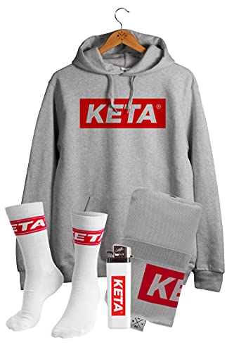 KETA Festival Set (Premium) - Socken/Strümpfe, Hoodie, Tabaktasche, Feuerzeug, Aufkleber als Geschenk für Damen & Herren (M13) (M) von Manufaktur13