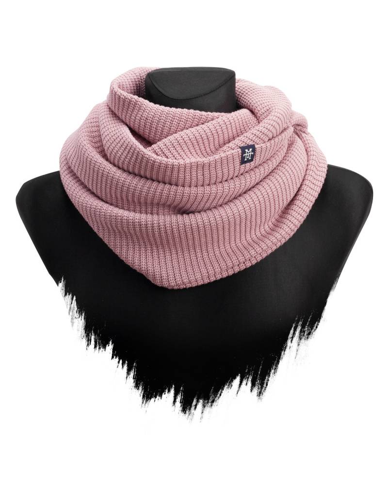 Manufaktur13 Knit Loop - Schlauchschal, Strick Mit Waffle Muster, Wollschal/Langschal in Versch. Farben Erhältlich | Rosé von Manufaktur13