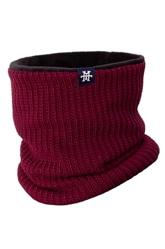 Manufaktur13 Knit Neckwarmer - Halstuch,Schlauchschal, Fleeceschal, Multifunktionsschal, Schal für Damen und Herren, Winddicht, Outdoor (Bordeaux) von Manufaktur13