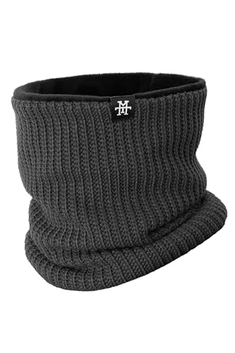 Manufaktur13 Knit Neckwarmer - Halstuch,Schlauchschal, Fleeceschal, Multifunktionsschal, Schal für Damen und Herren, Winddicht, Outdoor (Grey Storm) von Manufaktur13