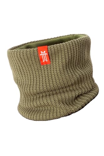 Manufaktur13 Knit Neckwarmer - Halstuch,Schlauchschal, Fleeceschal, Multifunktionsschal, Schal für Damen und Herren, Winddicht, Outdoor (Khaki) von Manufaktur13