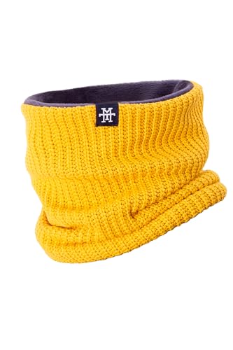 Manufaktur13 Knit Neckwarmer - Halstuch,Schlauchschal, Fleeceschal, Multifunktionsschal, Schal für Damen und Herren, Winddicht, Outdoor (Mustard) von Manufaktur13