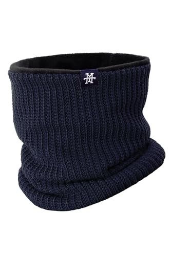 Manufaktur13 Knit Neckwarmer - Halstuch,Schlauchschal, Fleeceschal, Multifunktionsschal, Schal für Damen und Herren, Winddicht, Outdoor (Navy) von Manufaktur13