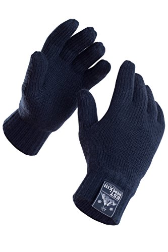 Manufaktur13 Rough Gloves - Handschuhe, Vollfingerhandschuhe, Unisex Strickhandschuhe mit Thinsulate Futter in verschiedenen Größen/Farben (S/M, Navy) von Manufaktur13