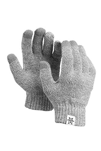 Manufaktur13 Smart Gloves - Smartphone Handschuhe, Vollfingerhandschuhe Handy tauglich, Unisex Strickhandschuhe mit Thinsulate Futter in verschiedenen Größen/Farben (Asphalt, S/M) von Manufaktur13