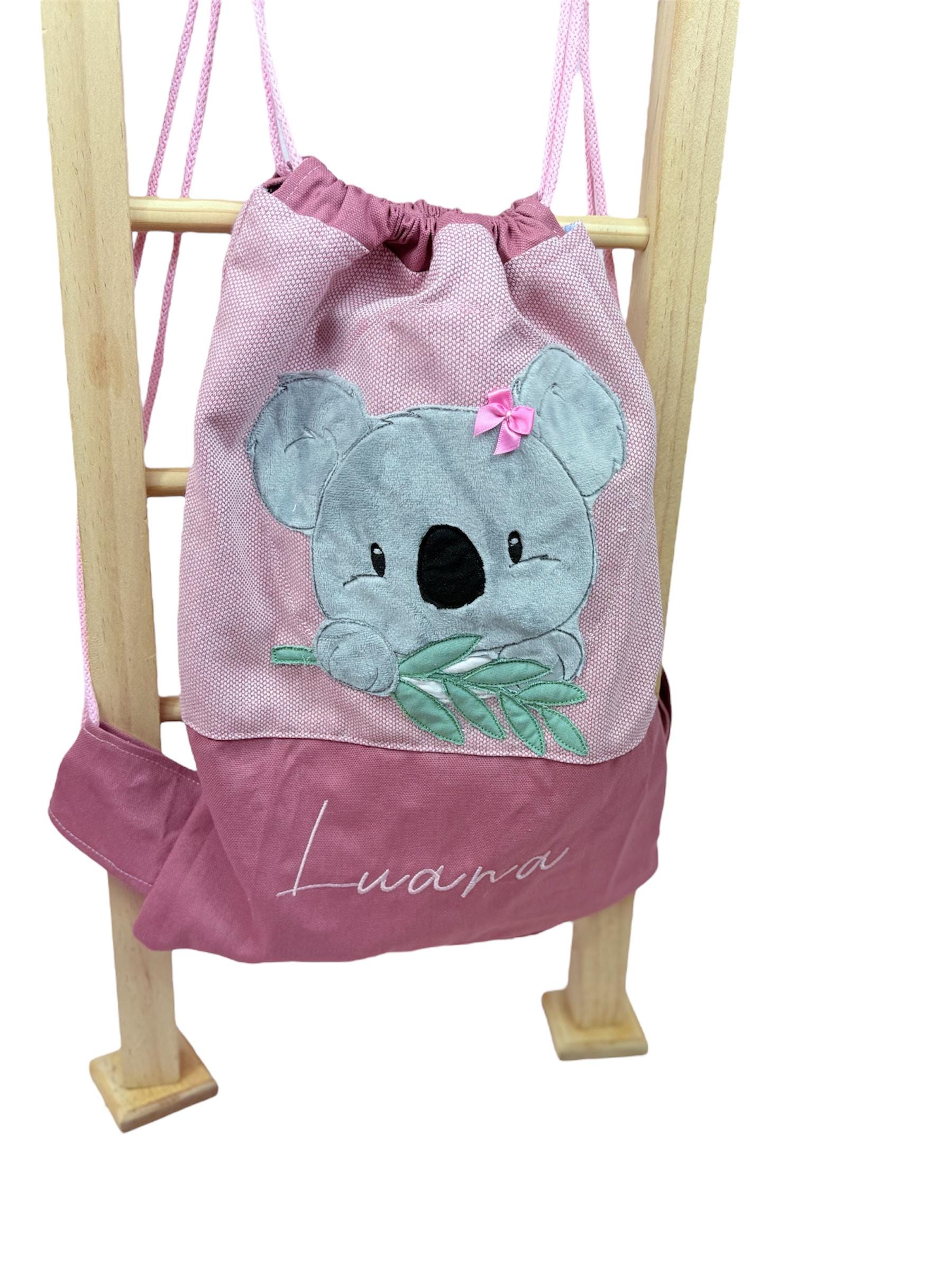 Koala Turnbeutel Für Kinder - Rosa Altrosa Mit Namen Bestickt Handgemacht Koala Turnbeutel Für Kinder - Rosa Altrosa Mit Namen Bestickt Handgemacht von ManufakturHannaBell