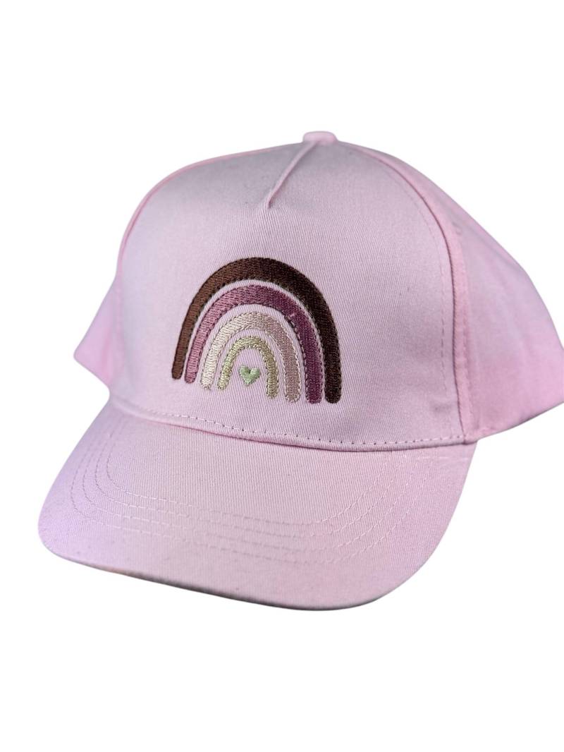 Rosa Kinderkappe Mit Regenbogen - Personalisiertes Cap Für Mädchen Und Jungen von ManufakturHannaBell
