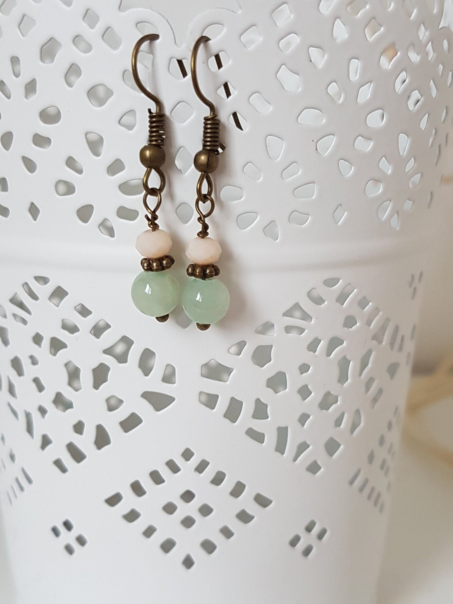 Ohrringe, Ohrhänger Mit Halbedelstein, Boho von ManufakturHerzstueck