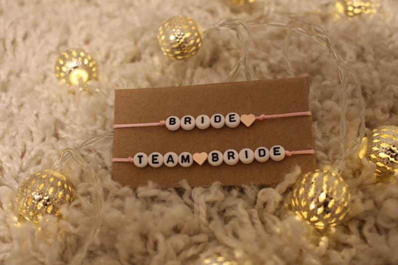 Jga Armband - Team Bride Armbänder Junggesellinnenabschied Brautjungfer Braut Trauzeugin Jga Armband - Team Bride Armbänder Junggesellinnenabschied Brautjungfer Braut Trauzeugin von ManufakturKKlein