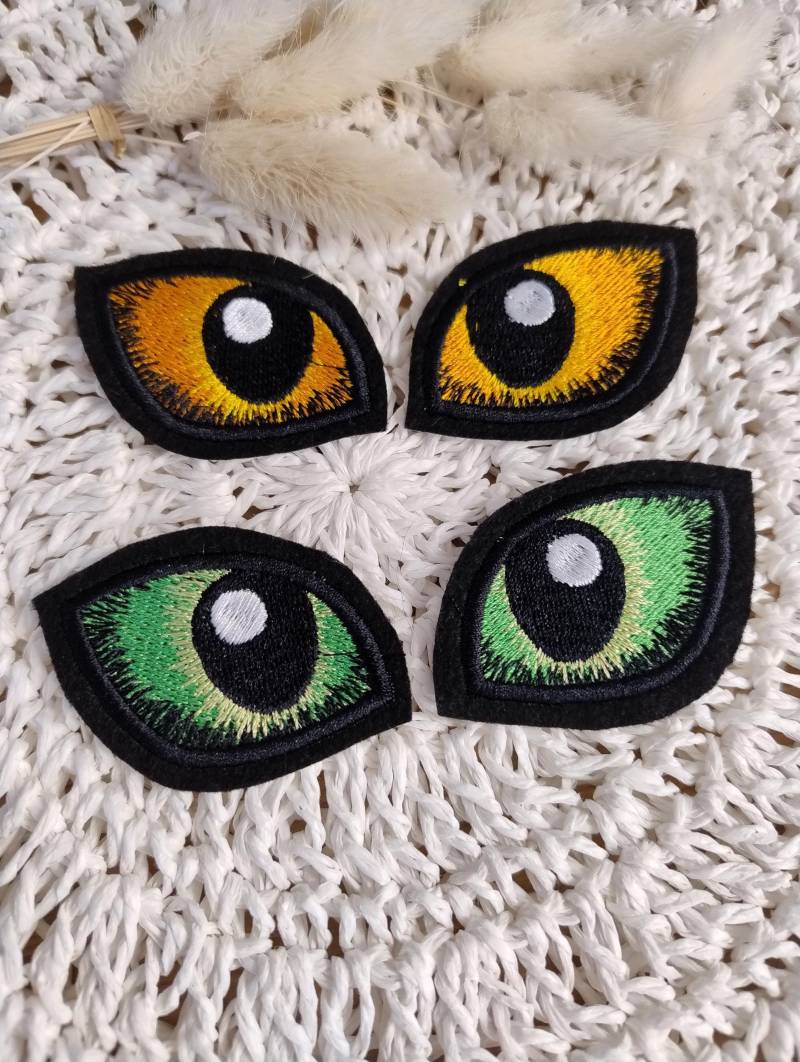 Applikation Augen #2| Drachenaugen | Für Drachen Dinosaurier T-Rex Aufnäher Stickapplikation Dino| Dinos Applikation Augen #2| Drachenaugen | Für Drachen Dinosaurier T-Rex Aufnäher Stickapplikation Dino| Dinos von ManufakturLittlefee