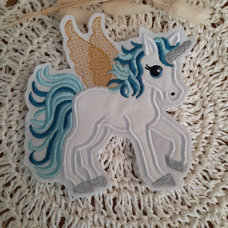 Applikation Einhorn | Pegasus Glitzer Flügel Applikation Einhorn | Pegasus Glitzer Flügel von ManufakturLittlefee