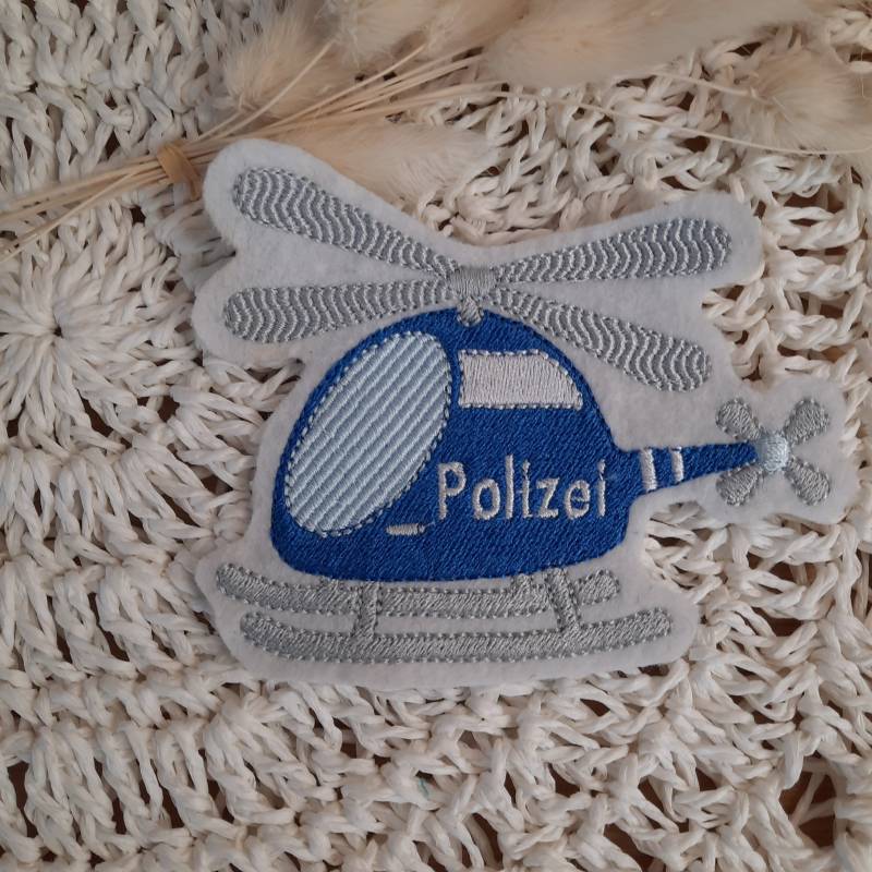 Applikation Polizei | Aufnäher Hubschrauber Bügelbild Schultüte Applikation Polizei | Aufnäher Hubschrauber Bügelbild Schultüte von ManufakturLittlefee