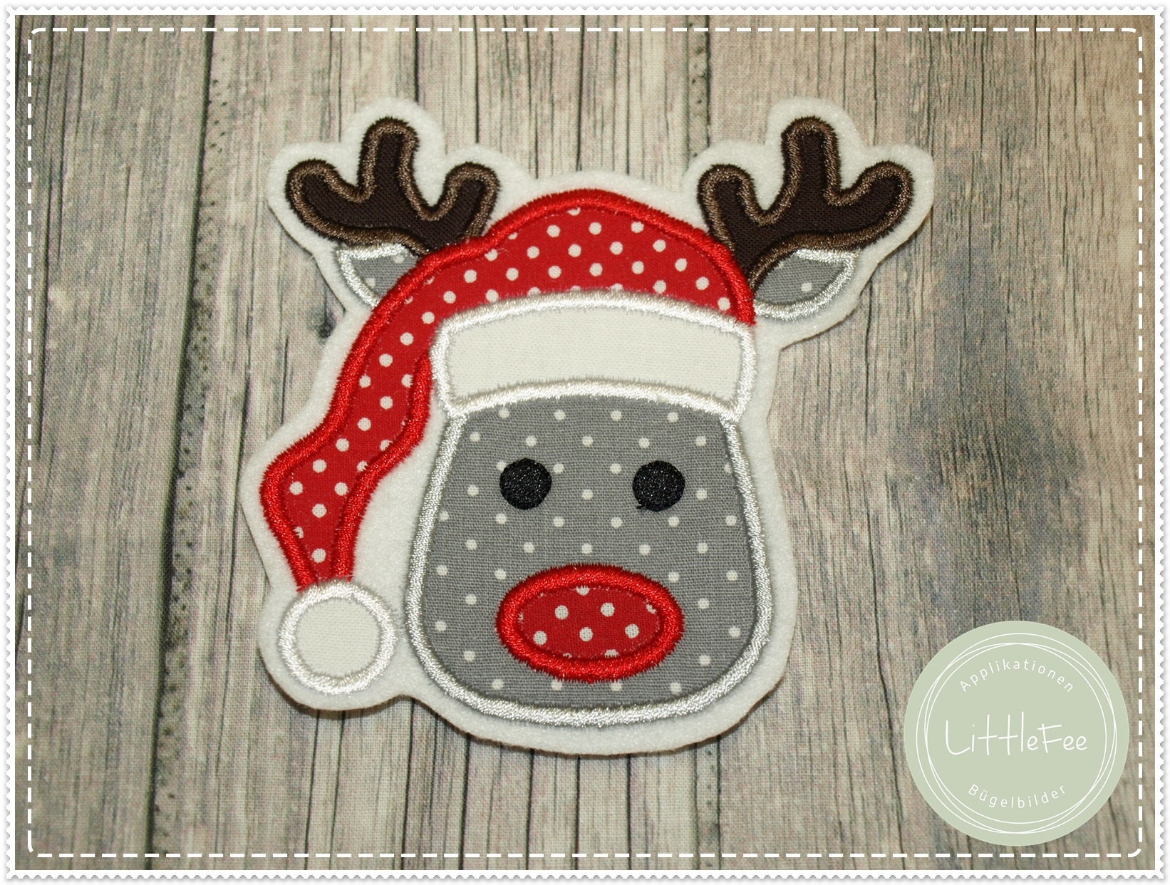 Applikation Rentier| Winter Advent Elch |Adventskalender Nikolaus Applikation Rentier| Winter Advent Elch |Adventskalender Nikolaus von ManufakturLittlefee