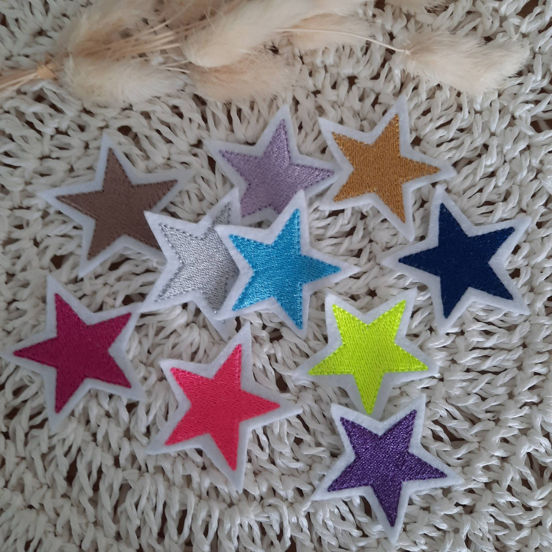 Applikation Stern 3Er Set | Sterne Einschulung Bügelbild Applikation Stern 3Er Set | Sterne Einschulung Bügelbild von ManufakturLittlefee